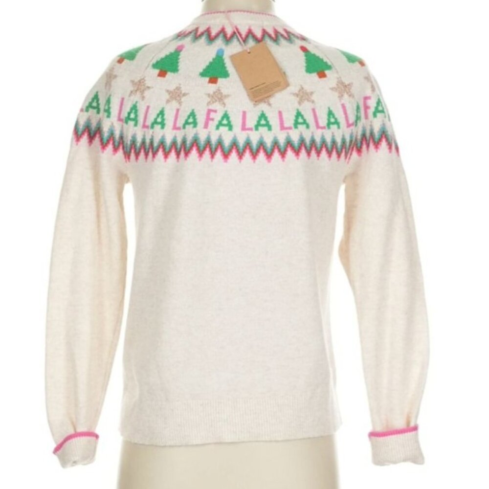 New Boden Edie Fair Isle Alpaca Blend Holiday Cardigan Sweater Cream S MSRP$150 - Picture 11 of 13
